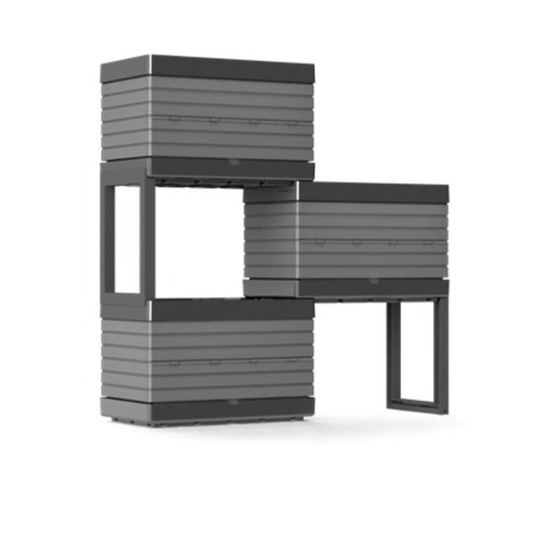 Southern Patio HDR076650 Planter Box, 11 in W, 22 in D, Rectangular, Polypropylene, Gray HDR-081319